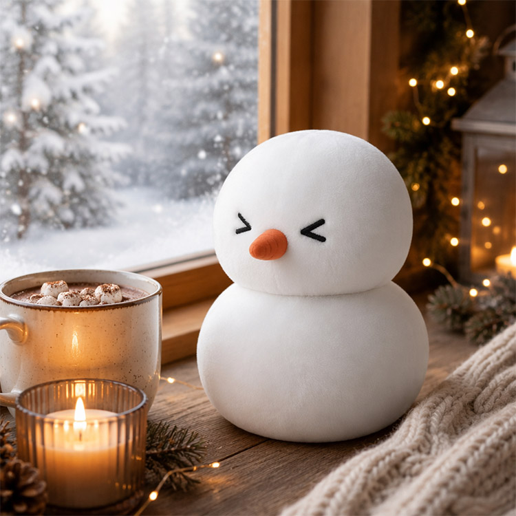 Weihnachts-Schneemann-Klebreisbällchen-Plüschtier