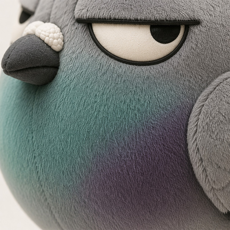 Chubby Judgmental Pigeon Plush Toy