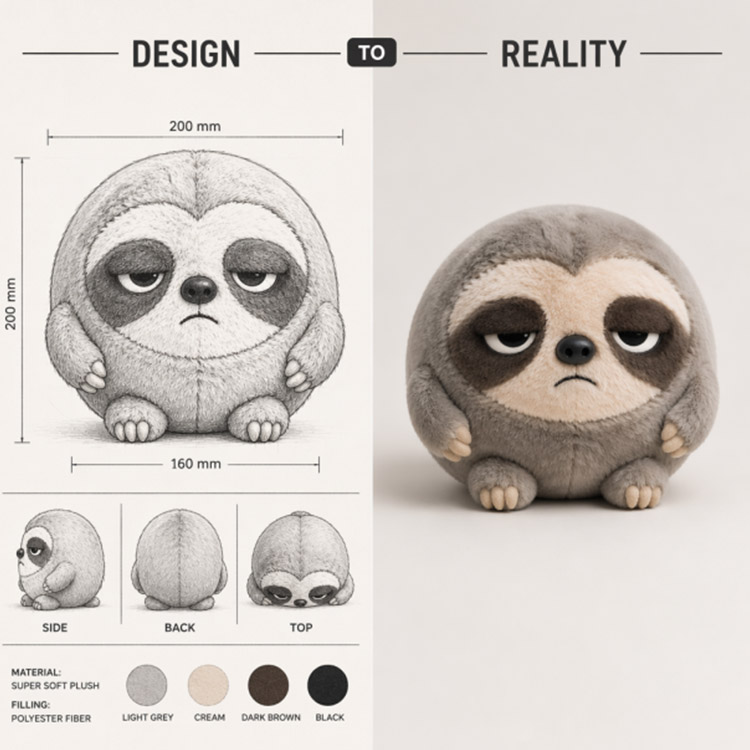 Misanthropic Sloth Plush Toy