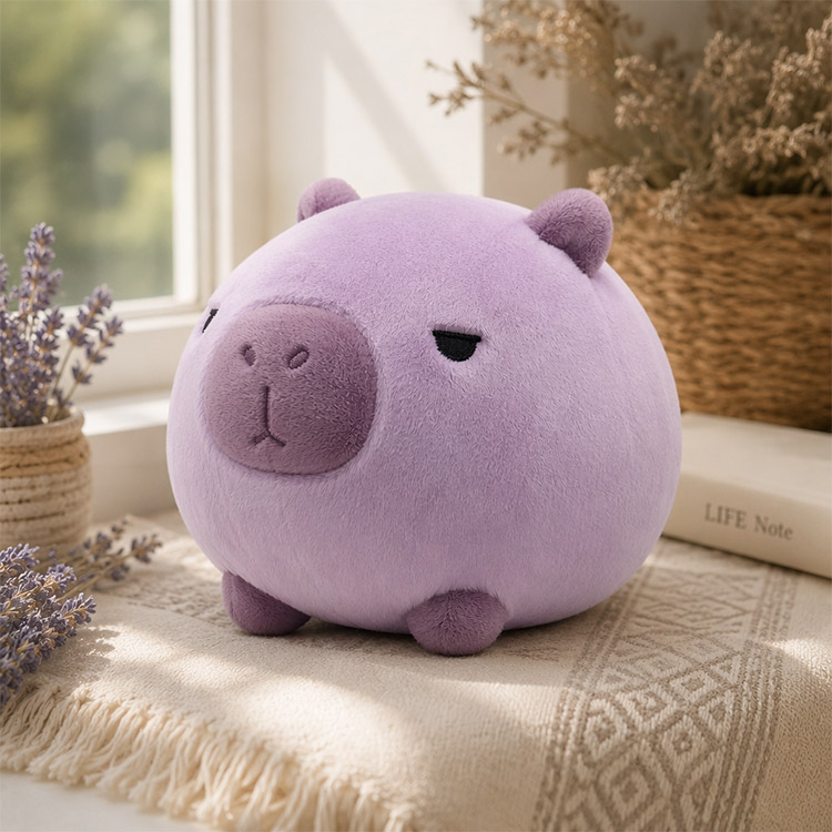 Lila Capybara-Plüschtier